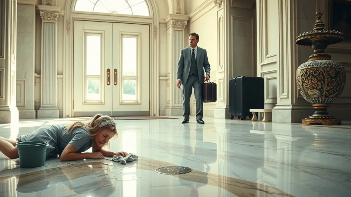 The Billionaire Returned Home And Found His Wife Scrubbing Floors